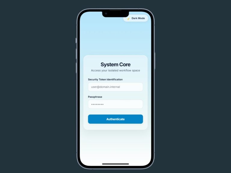 System Login UI